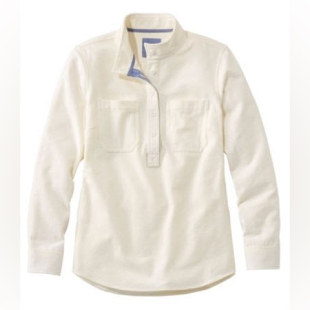 L.L. Bean Heritage Chamois Popover Women's Regular, White, S